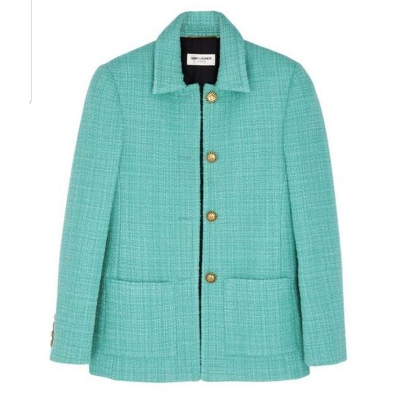 Saint Laurent monogram button wool blend jacket women - Picture 2 of 7